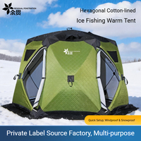 Tente de camping d'hiver portable, isolée, imperméable, grande, à montage rapide, de haute qualité, Oxford, une chambre, pour la pêche sur glace