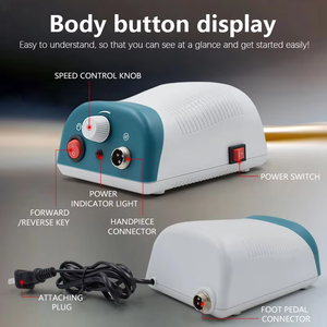 치과 실험실 용 발 페달 마이크로 모터 연마 장치와 치과 용 브러시리스 마이크로 모터 50000/70000 RPM - Product Image 2