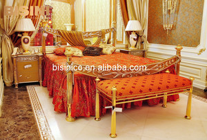 Sofá rojo y dorado Suite Salon, estilo italiano, mueble de salón - Product Image 4