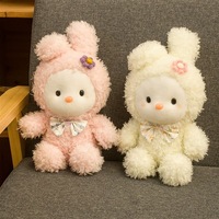 Peluche Lapin Ours Alpaga Lion Tigre avec Doublure en Coton PP et Maille, Adorable Chat Fille, Cadeau Anti-Stress