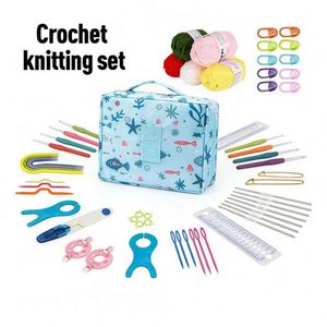 Crochet Tools <b>Kit</b> Square Yarn Knitting Accessories <b>DIY</b> Handmade Beginner Learning Set Simple Eco-Friendly Portable Ergonomic - Product Image 6