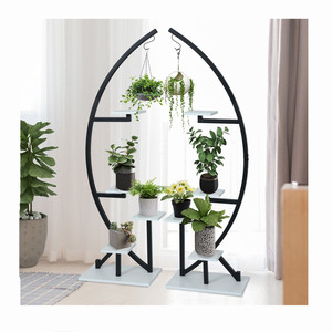 Étagère <span class=keywords><strong>de</strong></span> présentation intérieure <span class=keywords><strong>en</strong></span> métal à 6 niveaux <span class=keywords><strong>en</strong></span> forme <span class=keywords><strong>de</strong></span> demi-<span class=keywords><strong>lune</strong></span> supports <span class=keywords><strong>de</strong></span> plantes pour <span class=keywords><strong>la</strong></span> maison balcon patio jardin décor sol Pots <span class=keywords><strong>de</strong></span> fleurs jardinières - Product Image 1