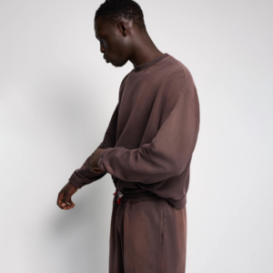 Basic Luxury Vintage Sun Faded Dyed Washed Streetwear Sweatshirts and Jogger Pants Matching Sets Tracksuit for Adult - Product Image 4