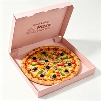 Boîte à pizza robuste à emporter, vente en gros, impression personnalisée, taille 12 16 pouces, emballage en carton ondulé, emballage pour livraison de nourriture