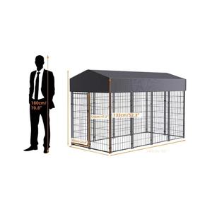 YOELLEN dayanıklı pratik çelik Metal büyük boy açık bahçe ev kullanımı 8/12 adet ağır köpek sandık oyun parkı köpek kafesi - Product Image 6