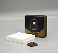 Filtres à café jetables carrés écologiques en papier de pâte de bois naturelle, prêts à être expédiés en gros