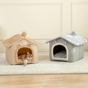 Exklusives Luxus-Hundebett, faltbar, abnehmbar, für kleine Hunde, extra groß für mittelgroße Katzen, waschbar, Haustierhaus für alle Jahreszeiten, abnehmbare Abdeckung - Product Image 4