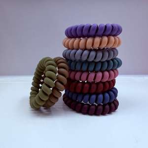 Винтажные матовые спиральные резинки для волос без заломов, подходят для женщин и детей с густыми или редкими волосами - Product Image 5