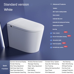 Inodoro Inteligente de Lujo para Mujer, Ahorro de Agua, Cerámica, con Control Remoto y Sifón en P para Baño - Product Image 5