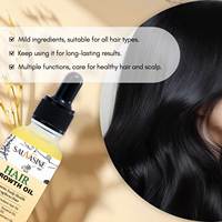 Huile de Croissance Multi-Blends 30ml OEM Marque Privée Ricin Romarin Oignon Biotine Bio Végétalienne Anti-Frisottis Nourrissante en Profondeur pour Cheveux
