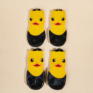 हॉट सेल फैशन लुभावनी सर्दियों गर्म कपास विरोधी पर्ची वाटरप्रूफ कुत्ते बूट्स के साथ बड़े कुत्ते के मोजे - Product Image 3