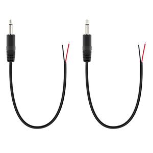 Câble audio mono 2,5 mm avec connecteur mâle 2,5 mm vers fil nu à extrémité ouverte 3,5 mm - Product Image 2