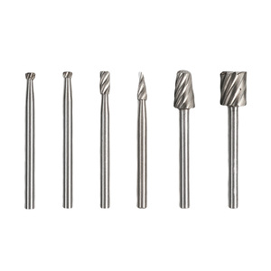High-Speed Steel Rotary File Set 6pc Small Woodworking Grinding Head For Wood Plastic DIY Carpenter Tool - Product Image 1