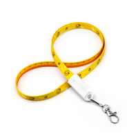 Cordon de cou multifonction 3 en 1 avec logo personnalisé, câble de charge en polyester, câble micro USB pour téléphone portable