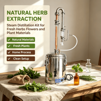Appareil de distillation de fleurs, extracteur d'herbes, distillateur portable de bureau pour la fabrication d'huiles essentielles en petites quantités à domicile