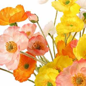 Nueva Llegada, Venta Especial, 6 Cabezas de Ranúnculo de Seda Europeo, Tallo Flocado, Flor Artificial Rosa Claro, para Navidad, San Valentín - Product Image 3