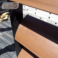 Lames horizontales en WPC pour pare-soleil, persiennes de façade en composite bois-plastique