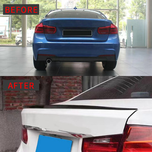 สปอยเลอร์หลังสำหรับรถบีเอ็มดับเบิลยู ซีรีส์ 3 รุ่น F30 M3 ปี 2013-2018 สีดำ ABS เงา ลายคาร์บอน  ติดตั้งด้วยเทป 3M - Product Image 2