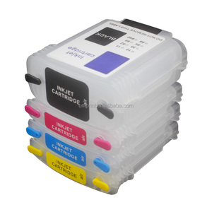 Cartouches d'encre rechargeables n° 82 11 compatibles avec <span class=keywords><strong>HP</strong></span> <span class=keywords><strong>DesignJet</strong></span> <span class=keywords><strong>111</strong></span> 111r A565A C4836 C4837 C4838 avec puce - Product Image 3