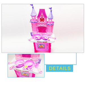 Lucky Toys Set de jeu de cuisine en plastique pour château rose avec lumière - Product Image 3