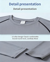 Sous-vêtements extensibles à séchage rapide, t-shirt de sport basique slim fit à manches longues de haute qualité pour hommes
