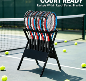 Support de présentation de raquettes compatible <span class=keywords><strong>Wilson</strong></span>, support de sol en métal amovible pour le rangement et la présentation de raquettes de <span class=keywords><strong>badminton</strong></span> et de tennis - Product Image 2