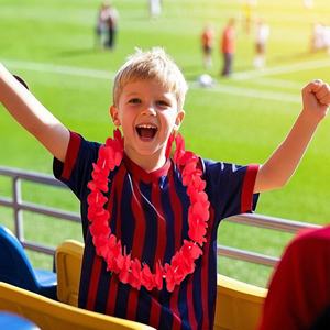 Venta caliente varios colores rojo poliéster Hawaii Leis para celebraciones de fanáticos y decoraciones navideñas - Product Image 5