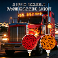 Nouvelle lampe de marquage latérale pour camion et remorque WTTG de haute qualité, DC12V, IP67, étanche, en matériau PC, 4 pouces, double face