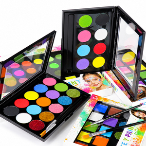 Kit <span class=keywords><strong>de</strong></span> <span class=keywords><strong>Pintura</strong></span> Corporal para Niños GP Personalizado, Multicolor, a Base <span class=keywords><strong>de</strong></span> Agua, No Tóxico, Profesional, Brillante en la Oscuridad, Lavable con Agua, <span class=keywords><strong>Pintura</strong></span> Facial con Purpurina UV - Product Image 2