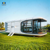CGCH P5 Maison Capsule Spatiale de Luxe Préfabriquée en Conteneur avec Fenêtre Panoramique pour Site de Glamping Commercial Commande en Gros