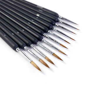 Juego de Pinceles Profesionales Personalizados para Óleo, Acrílico y Acuarela, Pincel Abanico de Pelo de Comadreja <span class=keywords><strong>con</strong></span> Punta de Marcador Blanco para Niños - Product Image 1