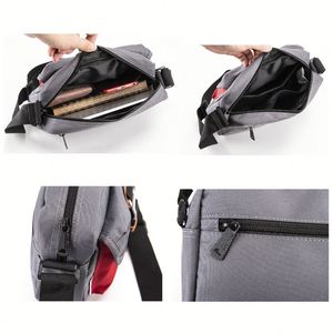 Bolso Bandolera/Messenger de Lona para Hombre con Diseño Geométrico y Bloques de Color, Estilo Urbano Casual de Verano - Product Image 3
