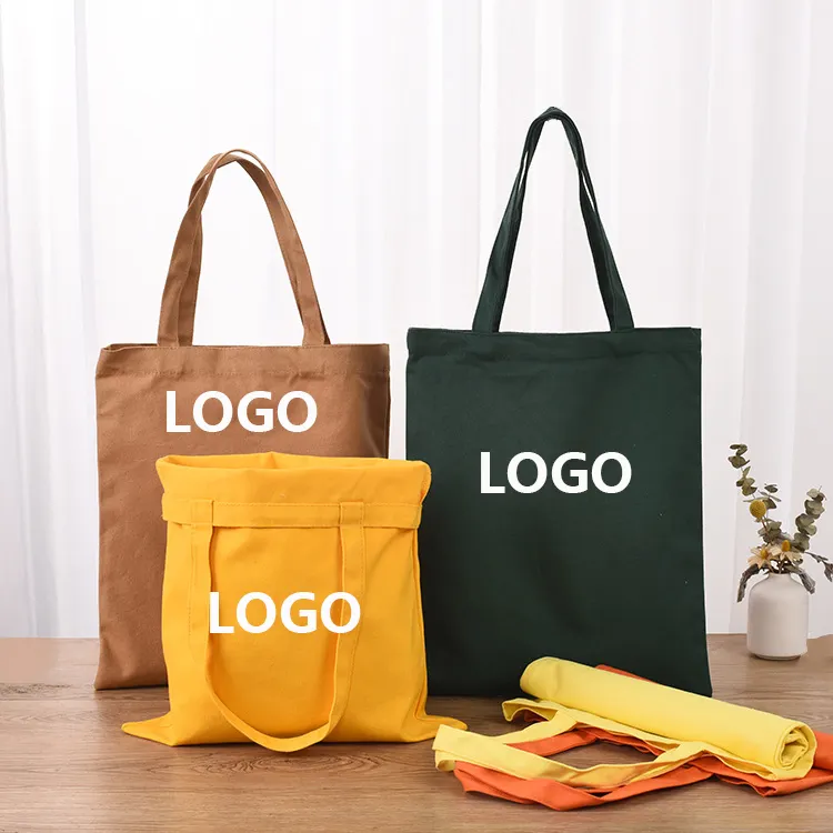 कस्टम लोगो मुद्रण शॉपिंग बैग पुन: प्रयोज्य पर्यावरण के अनुकूल कैनवास किराने सूती कपड़े बैग ढोना बैग