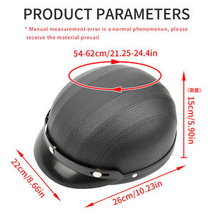 <span class=keywords><strong>Casque</strong></span> de moto unisexe à bord détachable pour adulte, accessoire vintage pour l'été et l'hiver - Product Image 2