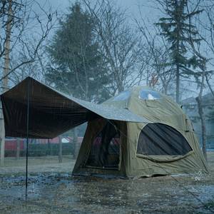 Luxury Style Waterproof Cotton Fabric Four-season 6-8 Person Easy Setup UV-Resistant Triple Inflatable <b>Tent</b> for Camping - Product Image 4