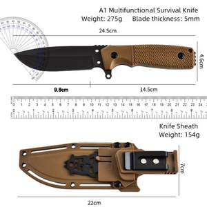 Cuchillo Táctico de Supervivencia Multifuncional Personalizado, Hoja Recta de Acero 440, 24.5 cm de Longitud, para Camping, Caza al Aire Libre, OEM, Nylon - Product Image 3