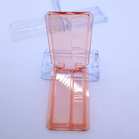 Récipient à cosmétiques Boîtes en plastique Rectangle rechargeable Boîte de maquillage claire Vide Compact Poudre cas Blush Conteneur Emballage