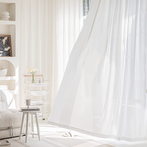 Commercio all'ingrosso moderno hotel <span class=keywords><strong>camera</strong></span> <span class=keywords><strong>da</strong></span> letto alta finestra tessuto voile bianco <span class=keywords><strong>tende</strong></span> trasparenti per il soggiorno - Product Image 3