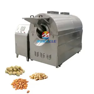 Full Automatic Commercial Nuts Roasting Machine Roasted Cacao Beans Cashew Nuts Production Line