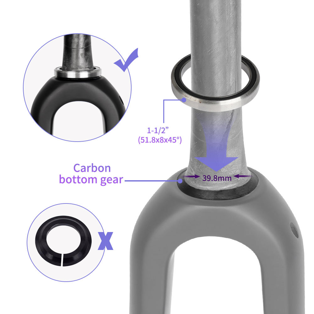 27.5erテーパードリジッドフォークフルカーボンファイバーロードバイクフロントフォークグラベル自転車ハードフォーク700C| Alibaba.com