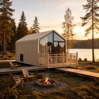 Maison modulaire de haute qualité, maisonnette portable en panneaux sandwich pour hôtel, villa, appartement