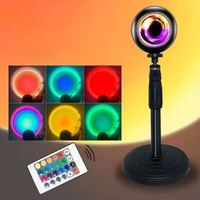Lampe LED portable 16 couleurs pour studio vidéo, éclairage RGB pour diffusion en direct, télécommande, lampe photographique RGB effet coucher de soleil, lumière LED arc-en-ciel effet lever de soleil