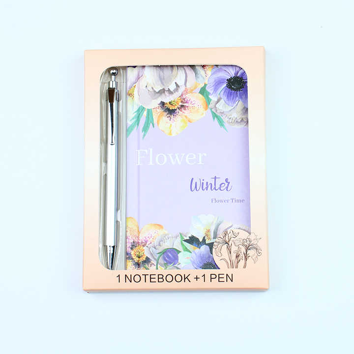 Flower pattern A6 Hardcover notebook Custom Office Student