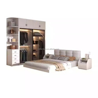 Juegos de Muebles para Dormitorio de Hotel y Apartamento, Económicos, Ecológicos y Duraderos, Armario de Madera Maciza, Mesitas de Noche, Tocador, Diseño Moderno
