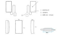 LORAWAN Détecteur d'eau domestique avec alarme, détecteur de fuite d'eau sans fil, traqueur d'utilisation d'eau pour tuyaux, cuisine, salle de bain, sous-sol