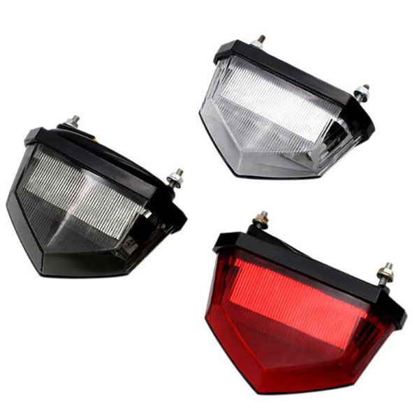 Luz Trasera LED Old School Type1 Para Moto - Cromo, Cristal Rojo, Estilo Clásico