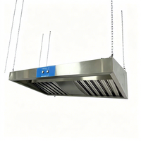 Purificateur de fumée d'huile électrique à entretien facile, boîtier en acier inoxydable, hotte de cuisine de restaurant avec chauffage électrique 1,1 kW