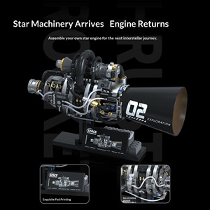 T1133 Starship Quantum Core Engine Light-Up Spray-Effect Simulation Model Educational Assembly Building Blocks ABS - Product Image 4