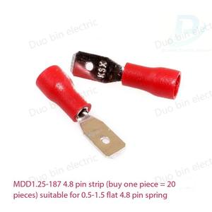 DBV предварительно Изолированный электрический соединитель, кабельный штырь, сплайс, медный, виниловый латунный, плоский клеммный зажим, зажим в форме лопатки - Product Image 6