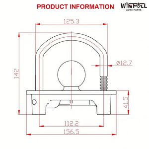 M-Pull-Serrure de remorque universelle en alliage d'aluminium et jaune de fer pour pièces d'attelage de remorque - Product Image 5